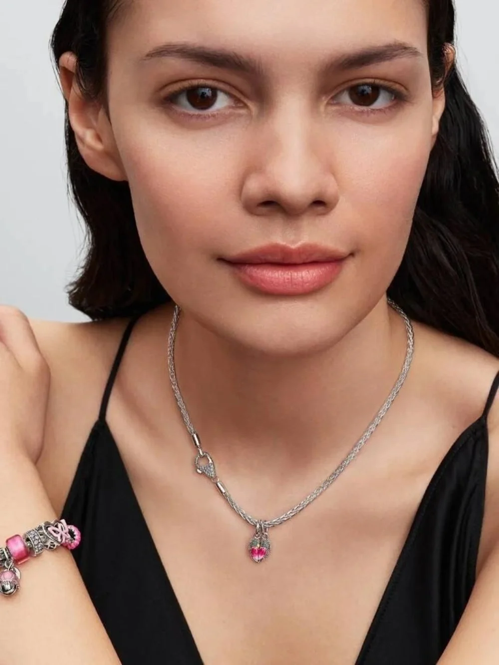 Pandora Two-Tone Blooming Flower Dangle Charm